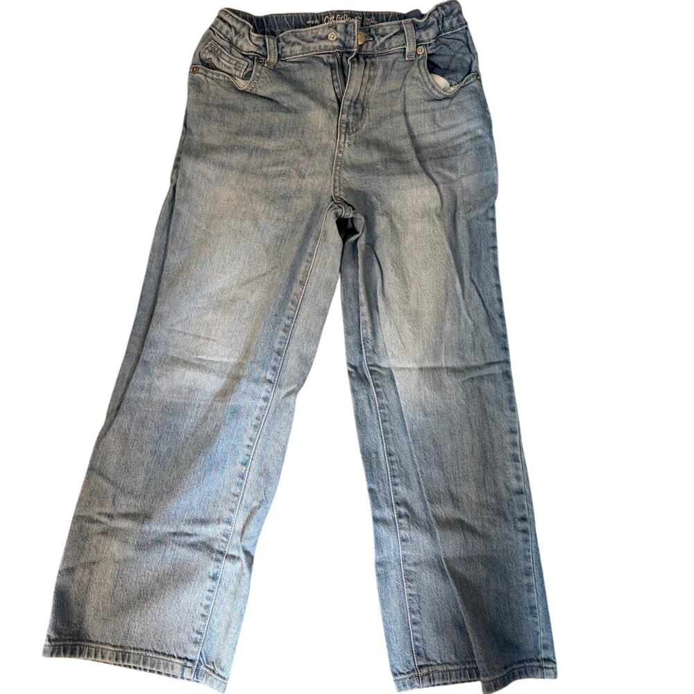 NWOT Girl's Cat & Jack Light Color Wide Leg Stretch Jeans sz 12